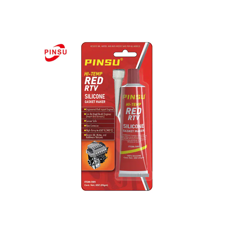 PINSU - Crveno/crno/sivo RTV silikonsko brtvilo otporno na visoke temperature - Vodootporno brtvilo za automobile/industriju